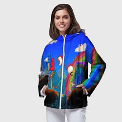 Ветровка с капюшоном женская TERRARIA GAME, цвет: 3D-белый — фото 2