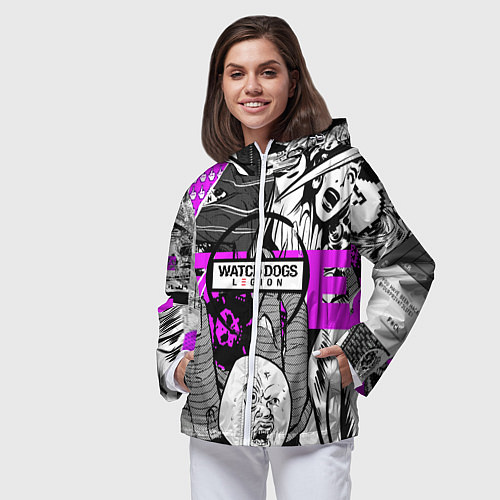 Женская ветровка WATCH DOGS:LEGION / 3D-Белый – фото 3