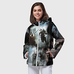Ветровка с капюшоном женская Assassin??s Creed, цвет: 3D-белый — фото 2