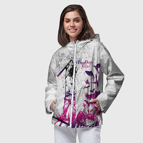 Женская ветровка Three Days Grace / 3D-Белый – фото 3