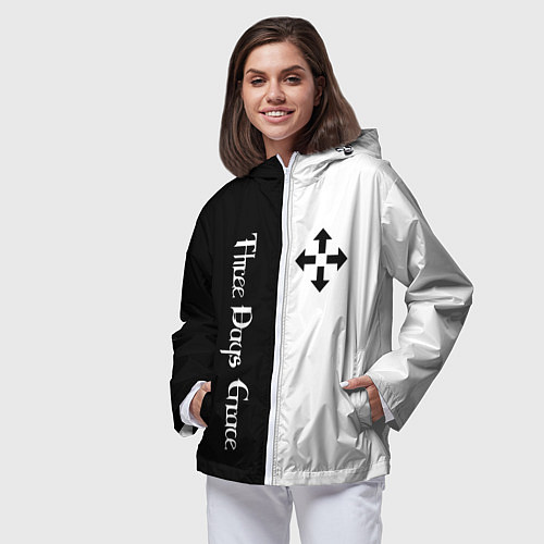 Женская ветровка Three Days Grace / 3D-Белый – фото 3