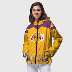 Ветровка с капюшоном женская Los Angeles Lakers, цвет: 3D-черный — фото 2