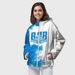 Ветровка с капюшоном женская ВДВ, цвет: 3D-белый — фото 2