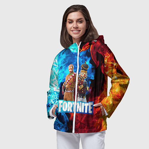 Женская ветровка Фортнайт / 3D-Белый – фото 3