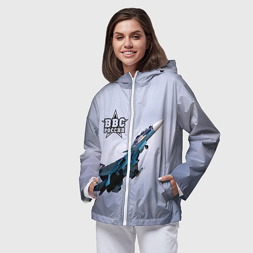 Женская ветровка ВВС России / 3D-Белый – фото 3