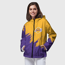 Ветровка с капюшоном женская LA LAKERS, цвет: 3D-черный — фото 2