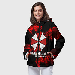 Ветровка с капюшоном женская UMBRELLA CORP, цвет: 3D-черный — фото 2
