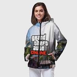 Ветровка с капюшоном женская GTA Online, цвет: 3D-черный — фото 2