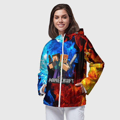 Женская ветровка MINECRAFT / 3D-Белый – фото 3