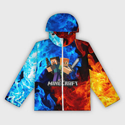 Ветровка с капюшоном женская MINECRAFT, цвет: 3D-белый