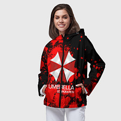 Ветровка с капюшоном женская UMBRELLA CORP, цвет: 3D-черный — фото 2