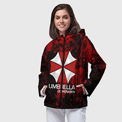 Ветровка с капюшоном женская UMBRELLA CORP, цвет: 3D-черный — фото 2