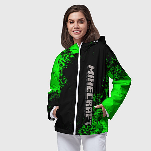Женская ветровка MINECRAFT / 3D-Белый – фото 3