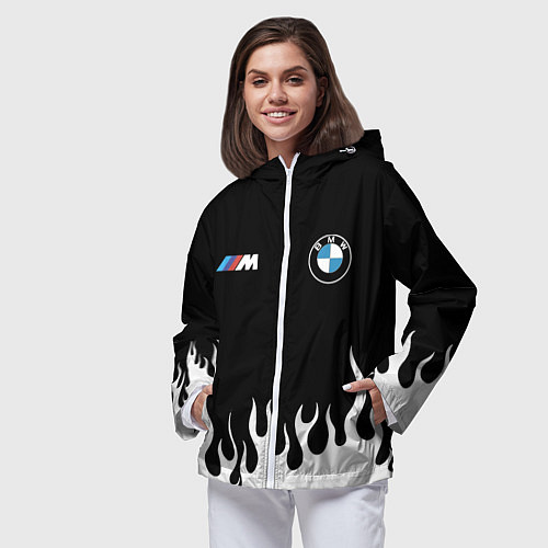 Женская ветровка BMW БМВ / 3D-Белый – фото 3