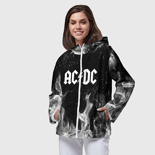 Женская ветровка AC DC / 3D-Белый – фото 3