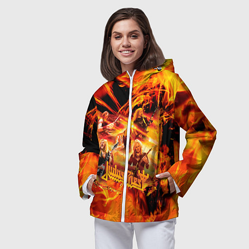 Женская ветровка Judas Priest / 3D-Белый – фото 3
