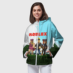 Ветровка с капюшоном женская ROBLOX, цвет: 3D-белый — фото 2