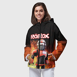 Ветровка с капюшоном женская ROBLOX, цвет: 3D-черный — фото 2