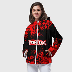Ветровка с капюшоном женская Roblox, цвет: 3D-белый — фото 2