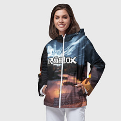 Ветровка с капюшоном женская ROBLOX, цвет: 3D-белый — фото 2