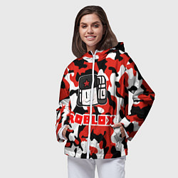 Ветровка с капюшоном женская ROBLOX, цвет: 3D-белый — фото 2