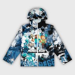 Ветровка с капюшоном женская Minecraft Майнкрафт, цвет: 3D-белый