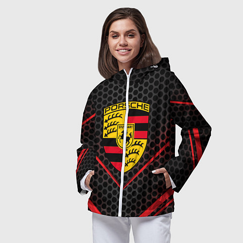 Женская ветровка PORSCHE / 3D-Белый – фото 3