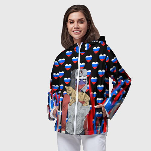 Женская ветровка CountryHumans / 3D-Белый – фото 3