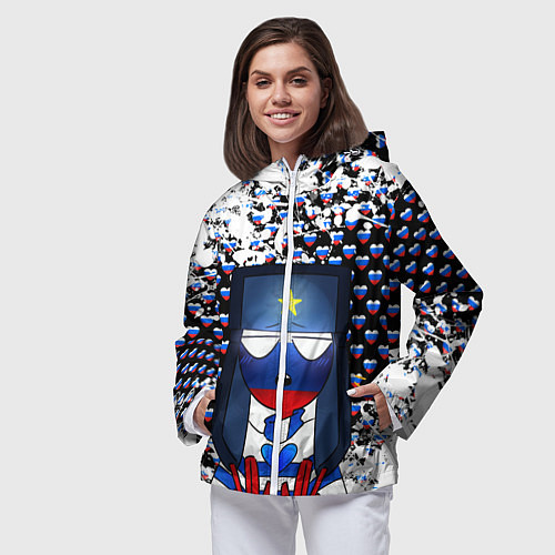 Женская ветровка CountryHumans / 3D-Белый – фото 3