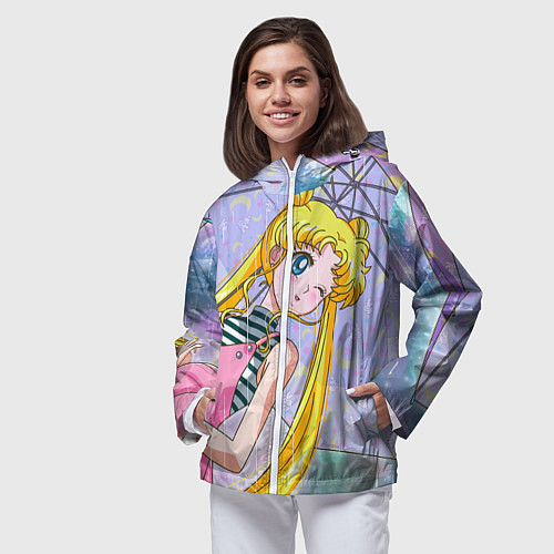 Женская ветровка Sailor Moon / 3D-Белый – фото 3
