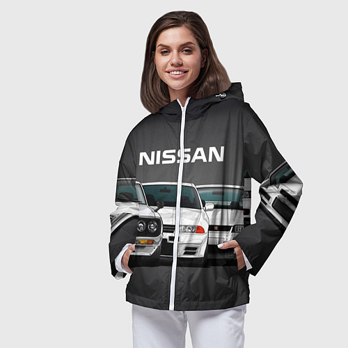 Женская ветровка NISSAN / 3D-Белый – фото 3