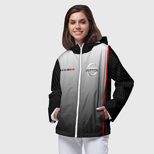 Женская ветровка NISSAN NISMO / 3D-Белый – фото 3
