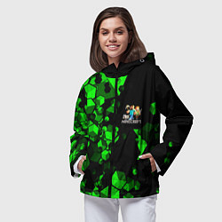 Ветровка с капюшоном женская MINECRAFT, цвет: 3D-черный — фото 2