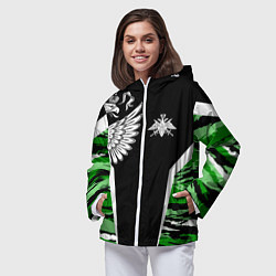 Ветровка с капюшоном женская Пограничные Войска, цвет: 3D-белый — фото 2