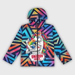 Ветровка с капюшоном женская Unicorn Power Единорог, цвет: 3D-черный