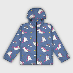 Ветровка с капюшоном женская Сон единорога, цвет: 3D-черный