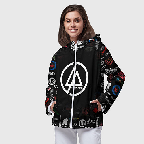 Женская ветровка LINKIN PARK / 3D-Белый – фото 3
