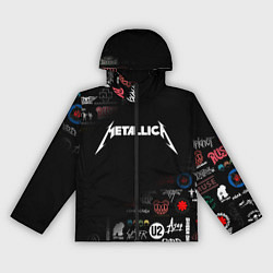 Ветровка с капюшоном женская Metallica, цвет: 3D-черный