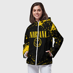 Ветровка с капюшоном женская NIRVANA, цвет: 3D-белый — фото 2