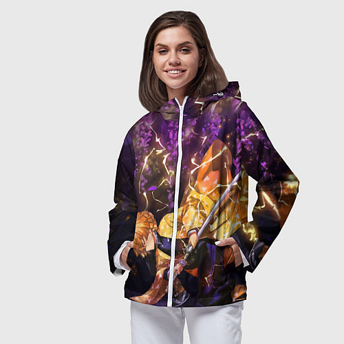 Женская ветровка KIMETSU NO YAIBA / 3D-Белый – фото 3