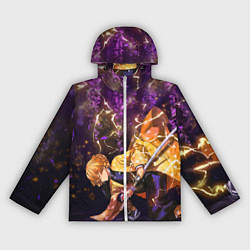 Ветровка с капюшоном женская KIMETSU NO YAIBA, цвет: 3D-белый