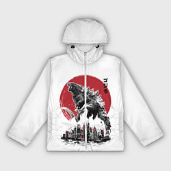 Ветровка с капюшоном женская GODZILLA, цвет: 3D-белый