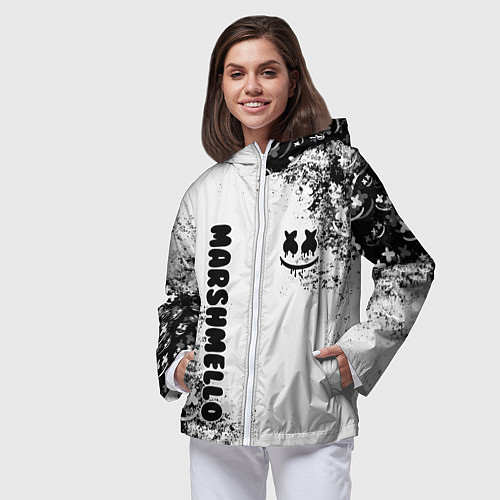 Женская ветровка Marshmello / 3D-Белый – фото 3