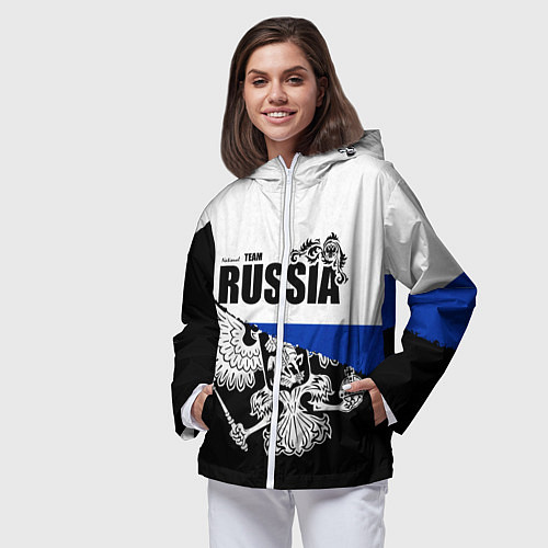 Женская ветровка Russia / 3D-Белый – фото 3