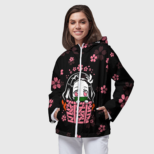 Женская ветровка KIMETSU NO YAIBA / 3D-Белый – фото 3