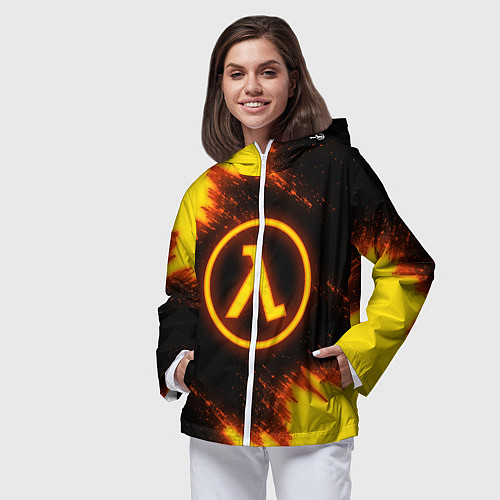 Женская ветровка HALF-LIFE / 3D-Белый – фото 3