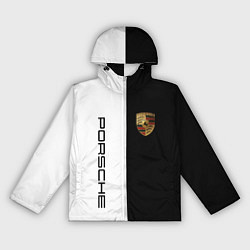 Ветровка с капюшоном женская PORSCHE, цвет: 3D-белый