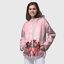 Ветровка с капюшоном женская PINK SAILOR MOON, цвет: 3D-белый — фото 2