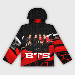 Ветровка с капюшоном женская BTS, цвет: 3D-черный