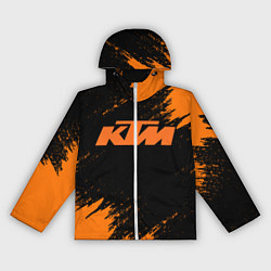 Ветровка с капюшоном женская KTM, цвет: 3D-белый
